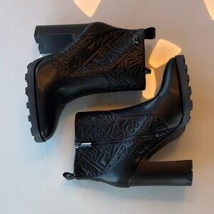 Black Karl Lagerfeld Petria High Heel Ankle Boots